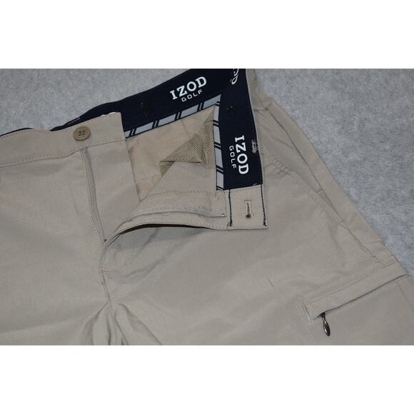 IZOD Golf CARGO Shorts Teens Mens Size 30 Wicking Performance Polyester Stretch - Picture 4 of 7